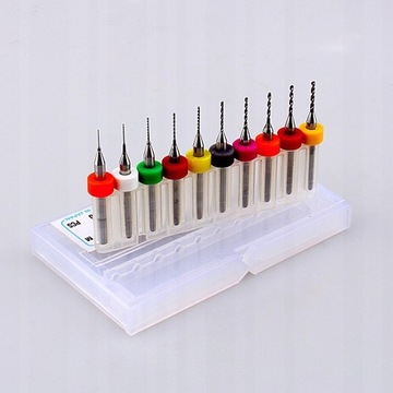 WIERTŁA ZESTAW WIERTEŁ do PCB-od 0.3-1.2mm 10szt