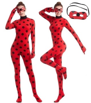 STRÓJ KOSTIUM BIEDRONKA COSPLAY LADYBUG KOMBINEZON 164/170 M/L