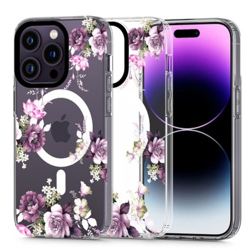 MAGSAFE - ETUI OBUDOWA W KWIATY - DO IPHONE 14 PRO
