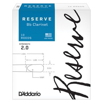 Reserve DAddario stroiki do klarnetu twardość 2.0