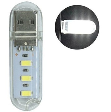 2x МИНИ-НОЧНИК ДЛЯ USB-РОЗЕТКИ 5 В 3 x SMD LED PowerBank