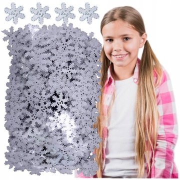 Снежинки конфетти декоративные школьные блестки