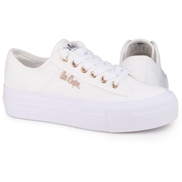 Buty, trampki damskie Lee Cooper White