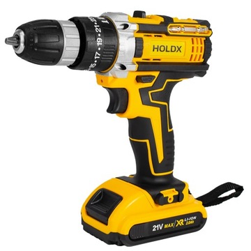 ДРЕЛЬ HOLDX, УДАРНАЯ ОТВЕРТКА, БОЛЬШОЙ НАБОР ИНСТРУМЕНТОВ, 2 АККУМУЛЯТОРНЫЕ СВЕРЛА, СВЕРЛА