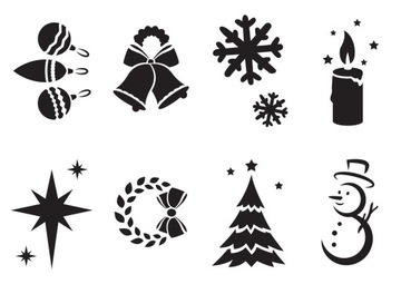 ШАБЛОНЫ ИСКУССТВЕННОГО СНЕГА А4 БОЛЬШИЕ 8 ШТ.