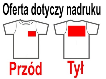 KOSZULKA Z WŁASNYM NADRUKIEM NAPISEM LOGO GRAFIKA