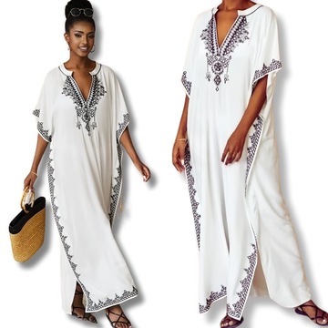 ЛЕТНЕЕ ПЛАТЬЕ ПАРЕО БОХО ТУНИКА С ВЫШИВКОЙ LONG BEACH