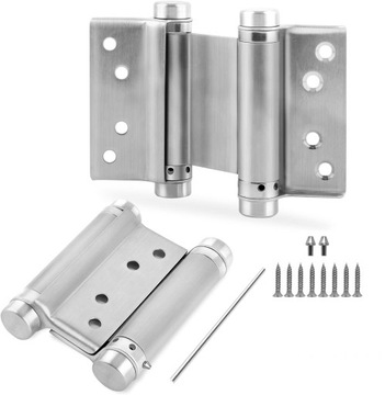 ZAWIAS WAHADŁOWY SPRĘŻYNOWY DO DRZWI 75 mm STAL NIERDZEWNA INOX SOLIDNY