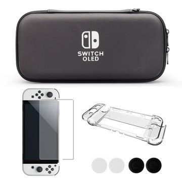 NINTENDO SWITCH OLED POKROWIEC FUTERAŁ ETUI OCHRONNE WZMOCNIONE CASE ZESTAW