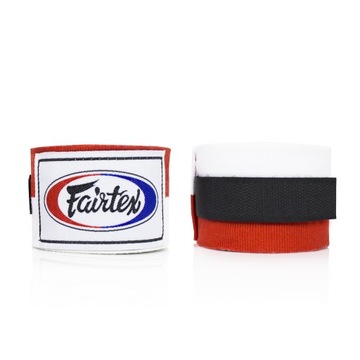 Fairtex Bandaże Bokserskie HW2 Białe/Czerwone
