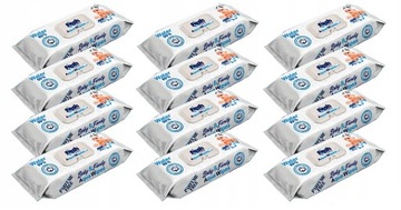 CHUSTECZKI NASĄCZONE WODĄ Aqua Wipes 99,9% 12x60sz