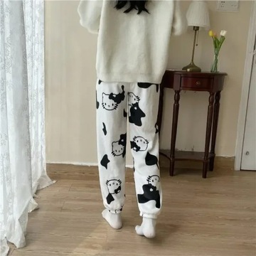 HELLO KITTY ПИЖАМНЫЕ БРЮКИ МЯГКИЕ И УДОБНЫЕ РОЖДЕСТВЕНСКИЕ БРЮКИ