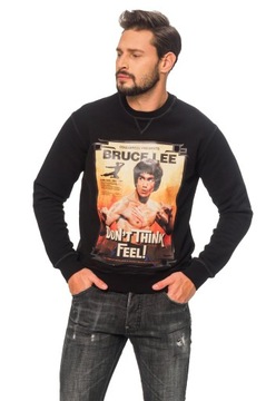 Dsquared2 - czarna bluza męska z Brucem Lee r. XXL