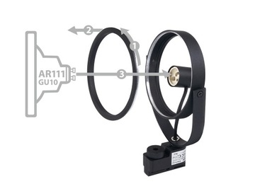Комплект светодиодного трекового светильника GU10х4 + трек 2м
