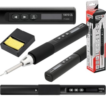 YATO PRZENOŚNA LUTOWNICA CYFROWA OLED GROTOWA 65W GROT T12 USB-C