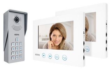 WIDEODOMOFON DOMOFON 2 MONITORY BRAMA BRELOK KOD