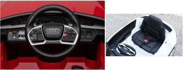 AUDI E-TRON NA AKUMULATOR SKÓRA PILOT S-LINE AUTO 4X4 MIĘKKIE KOŁA EVA