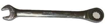 Klucz płasko oczkowy z grzechotką 14 mm stal CrV