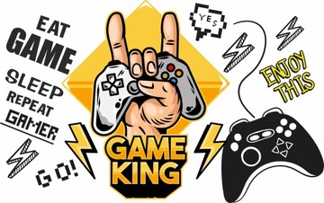 Naklejki na ścianę GAMER GRA KOMPUTER 75X150cm G