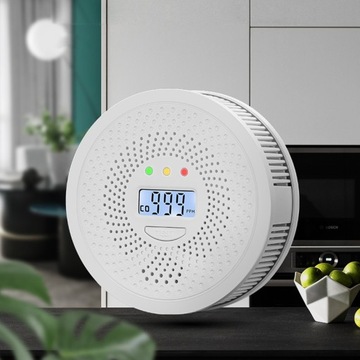 ДЕТЕКТОР СИГНАЛИЗАЦИИ CO2 И CO ГАЗА ДАТЧИК LCD HD БЕСПРОВОДНОЙ