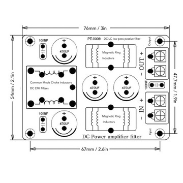 Filtr 4A DC LC FCC Car Audio Filtrowanie wysokiej