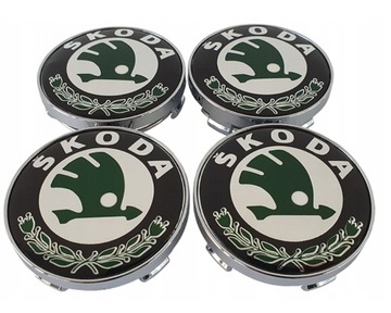 Komplet 4szt Dekielki SKODA logo felgi 60MM
