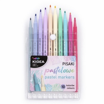 ПАСТЕЛЬНЫЕ РУЧКИ, 10 ЦВЕТОВ, МАРКЕРЫ KIDEA, ТРИПСЫ