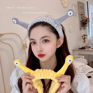 Повязка на голову в виде улитки, повязка на голову для макияжа в виде улитки, пушистая повязка на голову в виде улитки