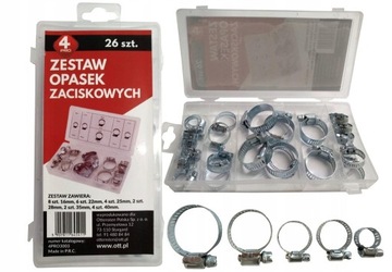 METALOWE OPASKI ZACISKOWE WARSZTAT NORMALIA OBEJMY OPASKA SKRĘCANA 26SZT