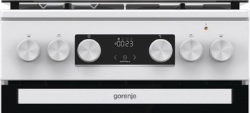 Kuchnia gazowo elektryczna Gorenje GK5C41 Biała GRILL Pizza Żeliwne 70L