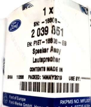 ПЕРЕДНИЙ ДИНАМИК FORD FOCUS Mk3 2014-2018