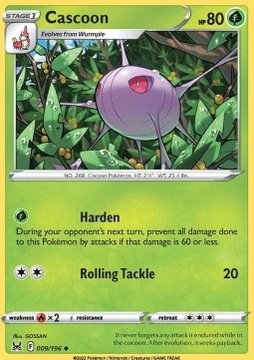 Karty Pokemon (LOR 009) Cascoon