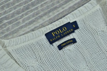 RALPH LAUREN Bawełniany Sweter Damski Warkocz / S