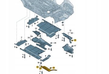 OSŁONA PODWOZIA PRAWY TYŁ AUDI Q5 +CZĘŚCI MOCUJĄCE