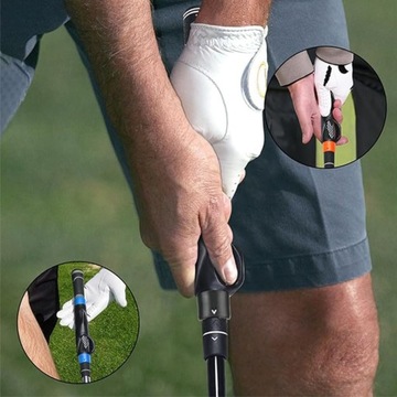 GOLFOWY TRENAŻER CHWYTU KOREKTOR POSTAWY GOLFOWEJ TRENINGU SWINGU CZARNY