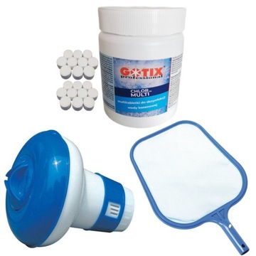 TABLETKI CHEMIA BASEN 20g 0,4kg DOZOWNIK SIATKA