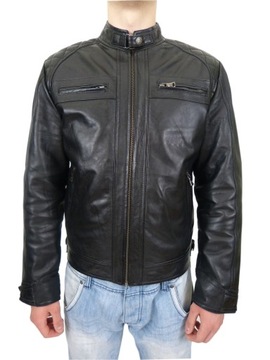 KURTKA SKÓRZANA MĘSKA MOTOCYKLOWA 2101 SOFT r. 2XL