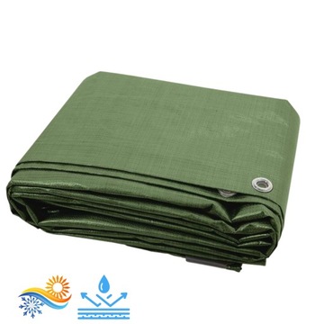 PLANDEKA ZIELONA 5x4m MATA SUPER MOCNA MEGA GRUBA
