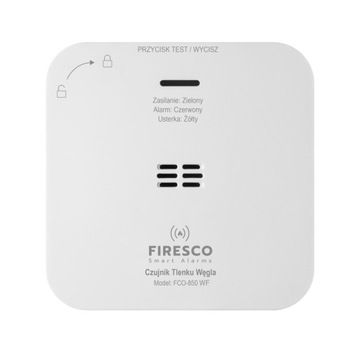 Czujnik czadu tlenku węgla FIRESCO FCO-850 WF z funkcją SMART WIFI TUYA