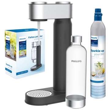 Сифон-карбонизатор PHILIPS черный + кувшин АКВАФОР