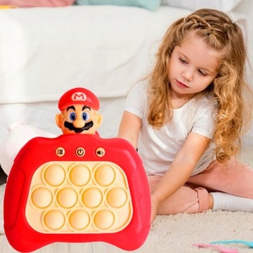 KONSOLA POP IT SUPER MARIO GRA ELEKTRONICZNA ANTYSTRESOWA 30 POZIOMÓW