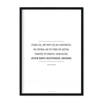 Angelou Cytat Napis Feminizm Minimalizm Plakat A4