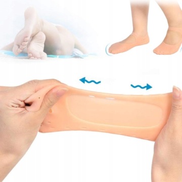 2x КОСМЕТИЧЕСКИЕ НОСКИ СИЛИКОНОВЫЕ НОЖКИ ДЛЯ МНОГОРАЗОВЫХ НОЧНЫХ СПА-НОСКОВ