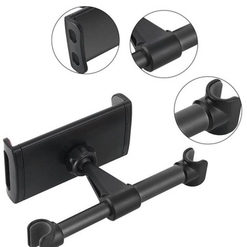 АВТОМОБИЛЬНЫЙ ДЕРЖАТЕЛЬ ДЛЯ ПОДГОЛОВНИКА ПЛАНШЕТА И ТЕЛЕФОНА V1