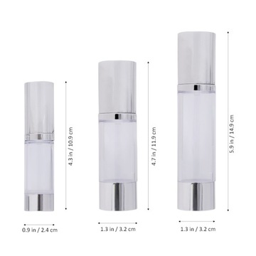 3 SZTUK PRZEZROCZYSTE BUTELKI Z POMPKĄ MAŁE PUSTE DOZOWNIKI BUTELKI DO MAKIJAŻU I
