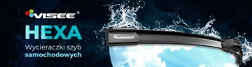 ZESTAW WYCIERACZEK VISEE HEXA BEZPRZEGUBOWE PŁASKIE PRZEDNIE 600/450