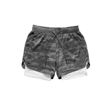 2022 Running Gym Men 2 in 1 Sports Jogging Shorts