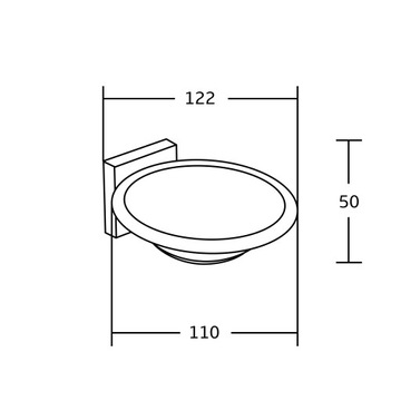 MEXEN RUFO ПОДВЕСНАЯ МЫЛЬНИЦА ХРОМИРОВАННОЕ СТЕКЛО