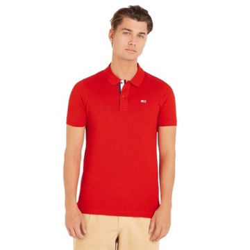 TOMMY HILFIGER MĘSKA KOSZULKA POLO CZERWONA r. M