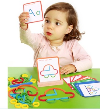 ПАЗЛ ДЕРЕВЯННЫЕ БЛОКИ ЦВЕТНЫЕ ПАЛОЧКИ МОНТЕССОРИ ТВОРЧЕСКИЙ НАБОР